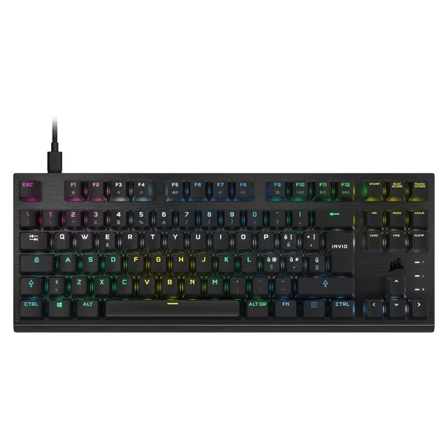 RGB Mechanical Computer Keyboard K60 Pro TKL Wired Black 87 Keys Programmable Anti-Ghosting Corsair