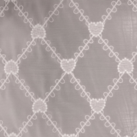 Tulle brodé floral en forme de coeur 3D perles d'argent de luxe matériel de mariée pour les textiles de maison élégants en sergé jacquard tricoté