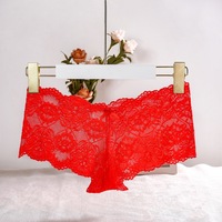 Tangas de Encaje sin Costuras para Mujer, Lencería Sexy con Perlas, Color Sólido, Tangas Divertidas y Sexys para Chicas