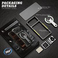 Casing Armor Bingkai Logam CNC Anti Benturan dengan Dudukan Magnetik Mewah untuk iPhone 17 Pro Max Samsung Galaxy S26 Ultra