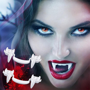 Offre Spéciale : <span class=keywords><strong>Dents</strong></span> de <span class=keywords><strong>Vampire</strong></span> Rétractables Réalistes, Réutilisables, Effrayantes, Fausses <span class=keywords><strong>Dents</strong></span>, Accessoires de Déguisement pour Fête d'Halloween, Accessoires d'Horreur - Product Image 1