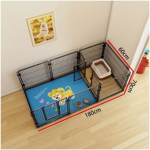 6-Panel Foldable Pet Playpen, Configurable Metal <strong>Dog</strong> Exercise <strong>Pen</strong> with Locking Gate - Product Image 2