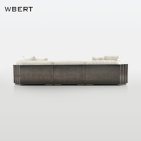 WBERT Nuevo Diseño Único Champán Dos Tonos Terciopelo Hecho a Mano Grieta de Hielo Combinación de Tres Asientos para Sala de Estar Muebles PARA EL Hogar