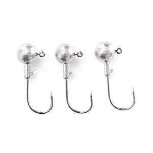 100 pz/pacco 1g <span class=keywords><strong>palla</strong></span> rotonda non verniciata testa Jig di piombo all'ingrosso - Product Image 4