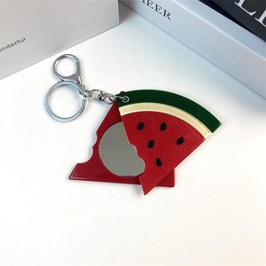 Creative watermelon <b>Mirror</b> Slide Keychain Creative Summer Fruit Model Car Phone Bag Pendant Ornaments Gift - Product Image 1