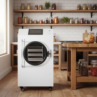 Huis-tuin-en-keuken vriesdroogmachine automatische pomp PLC lyofilisator voedselverwerking fruit vlees snoep drogen 3kg capaciteit SUS304 materiaal