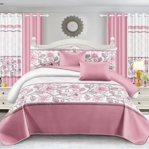 Parure <span class=keywords><strong>de</strong></span> <span class=keywords><strong>lit</strong></span> à motif floral style africain personnalisée kaki <span class=keywords><strong>pour</strong></span> <span class=keywords><strong>lit</strong></span> king/queen 6 pièces en polyester, ensemble <span class=keywords><strong>de</strong></span> couvre-<span class=keywords><strong>lit</strong></span> et rideaux <span class=keywords><strong>pour</strong></span> mariage - Product Image 1