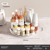 Organizador de Especias Giratorio de 360 Grados, Silencioso, de Plástico, Tipo Soporte, de 3 Niveles, Diseño Giratorio para Organización de Encimeras de Cocina
