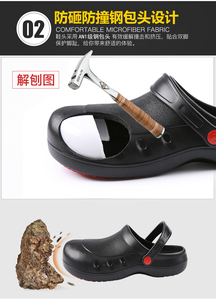 Sandalias de goma antideslizantes para hombres y mujeres, resistentes a productos químicos, <span class=keywords><strong>zapatos</strong></span> de clínica dental, a prueba de agua, flexibilidad antideslizante de sandalias - Product Image 3