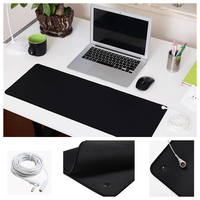 Produits de livraison directe Tapis de mise à la terre pour bureau Tapis de bureau en caoutchouc et cuir noir 50*120cm Antistatique Sain