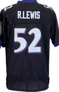 Maillot de football pour homme de qualité supérieure, cousu # 52 R.LEWIS # 20 REED Vêtements de sport rétro en maille respirante grande taille séchage rapide - Product Image 5