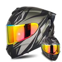 Nouveau casque de moto panoramique ultra HD à double objectif, respirant et sûr, design unisexe