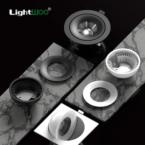 Luz LED Empotrada Profunda COB, Luz de Techo LED, Diseño Circular de Panal de Abeja Moderno, 3CCT, Marco de Aluminio Empotrado - Product Image 1