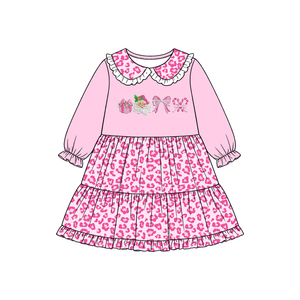 Ensembles Haut et Jupe Longue à Manches Longues pour Bébés Filles, Imprimé à Pois Personnalisé, Vente en Gros, Vêtements Assortis pour Sœurs, Tendance, Boutique, Vacances, Doux - Product Image 4