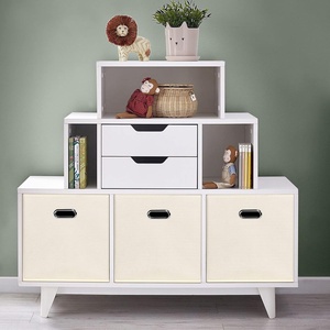 Foldable Modern-Style Fabric <strong>Storage</strong> Cubes <strong>Boxes</strong> Set-Non-Woven Fabric <strong>Cardboard</strong> 20L Capacity for Home Closet Organization - Product Image 5