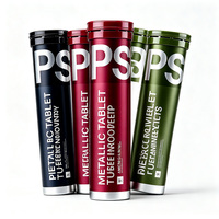 Tube portable en aluminium pour comprimés effervescents – Contenant métallique de rangement en gros pour comprimés effervescents