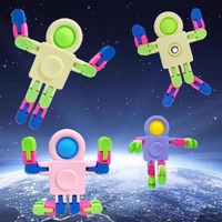 Juguetes Fidget Spinners Transformables en Robot de Cadena, Juguetes Fidget Spinners de Empuje, Robot de Cadena para Dedos, Juguetes Promocionales