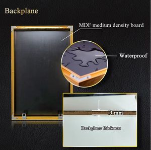 Peinture sur porcelaine cristalline « Maison népalaise et reflet <span class=keywords><strong>du</strong></span> <span class=keywords><strong>lac</strong></span> » dans un cadre en aluminium haut de gamme – Décoration murale - Product Image 4