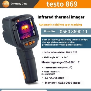 กล้องถ่ายภาพความร้อนอินฟราเรด Testo 869 สำหรับใช้ในครัวเรือน  หน้าจอ LCD สี 16.7 ล้านสี  พร้อมพอร์ต USB  ปรับแต่งได้ตามความต้องการ  วัสดุ ABS สำหรับงานตรวจสอบพื้น - Product Image 2