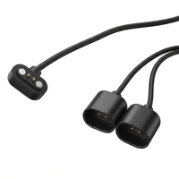 Câble de charge magnétique personnalisé 2 broches TPE 12V 2A à connecteurs Pogo pour lunettes intelligentes IA et anneaux énergétiques