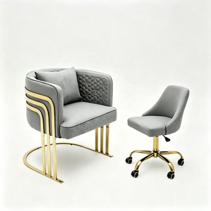Custom Color & Gold Base Nail Salon Clients <b>Chair</b> of Technician Manicure Pedicure Stool for Beauty Room Furniture Small <b>Chair</b> - Product Image 1