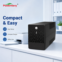 UPS Line Interactive 1000VA 230V 50Hz dengan AVR, Catu Daya Cadangan dengan USB dan LCD untuk Router Jaringan Kantor, Peralatan POS, Penggunaan Sehari-hari (EU)