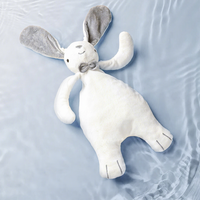 Vente en gros usine/OEM : Doudou apaisant lapin pour nouveau-né, jouet en peluche en polyester, unisexe, sûr pour la bouche