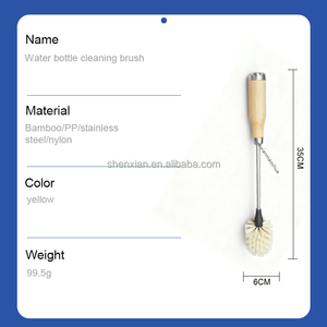 Brosse de nettoyage de bouteilles avec poils doux anti-rayures, manche long pour un nettoyage en profondeur sûr des bouteilles en <span class=keywords><strong>plastique</strong></span> et en verre - Product Image 3