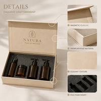 Boîte cadeau pliante magnétique en carton rigide de luxe personnalisée, boîte en papier écologique pour cosmétiques, soins de la peau, perruques