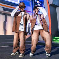 Enfants lâche Hip Hop vêtements Denim sans manches veste rue jean pantalon pour fille garçon danse Costume vêtements adolescent Kpop tenues