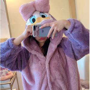 <span class=keywords><strong>Pigiama</strong></span> <span class=keywords><strong>in</strong></span> <span class=keywords><strong>Pile</strong></span> Termico di Poliammide per Donna, Camicia da Notte Invernale con Cartoni Animati, <span class=keywords><strong>Taglie</strong></span> Forti, Abbigliamento da Casa - Product Image 2