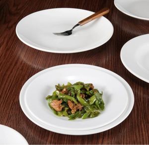 จานอาหารเมลามีนสีขาวล้วนสำหรับร้านอาหาร พร้อมโลโก้สั่งทำได้ - Product Image 3