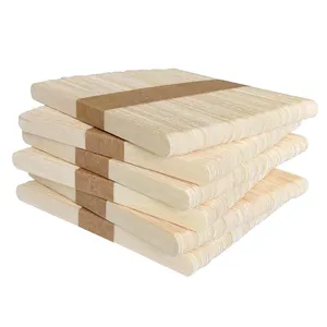 Customized Disposable Biodegradable Natural Birch Wood Food Grade Wooden Ice Cream Stick Popsicle Sticks
