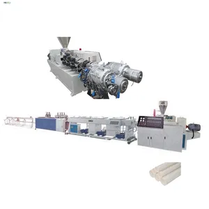 pvc electric double pipe making machine price/ PVC dual pipe extrusion production line