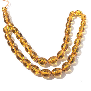 Collar de 33 cuentas de ámbar, joyería Tasbih <span class=keywords><strong>con</strong></span> <span class=keywords><strong>insectos</strong></span> dentro de ámbar, Rosario musulmán - Product Image 5