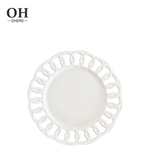 Assiette en céramique <span class=keywords><strong>blanche</strong></span> creuse créative pour mariage, fête, événement, classique, 10,5 pouces, ensembles d'<span class=keywords><strong>assiettes</strong></span> à dîner en <span class=keywords><strong>porcelaine</strong></span>, vaisselle en <span class=keywords><strong>porcelaine</strong></span> fine - Product Image 4