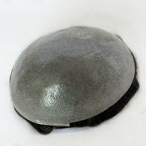 0.04mm <b>Mens</b> Full Pu V Loop 25mm Medium Wave Human Hair <b>Wigs</b> Male Toupee Piece Hair System Hair for Best Price Good Quality#22 - Product Image 5