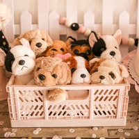 Panier de rangement pliable en plastique personnalisé avec poignée, style japonais, pour collations, papeterie, cosmétiques et articles divers