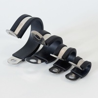 Collier de serrage métrique en acier inoxydable isolé avec doublure en caoutchouc, finition zinc, à vis sans fin, pour câbles électriques et supports de tuyaux