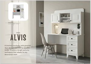 Prix Exceptionnels : Bureau d'Étude pour Enfants ALVIS avec Panneaux et Poignées en Bois, Esthétique Intemporelle - Product Image 3