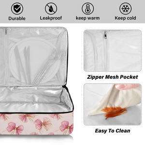 Hawaiian Custom Lehua Flower Food Warmer Delivery Aluminum Foil Insulated Thermal Bag Pizza Casserole Pans Carrier Cooler Bag - Product Image 4