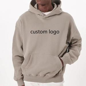 Pull à la mode Fabricants personnalisés 80% coton 20% polyester Sweat à capuche imprimé à manches longues Sweat à capuche en coton polaire 300 g/m² - Product Image 1