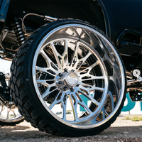 Jantes forgées Deep Dish H Style polies 22*12 22*14 24*12 24*14 pour Ram Dodge 1500 2500 3500 Jeep Wrangler JK JL