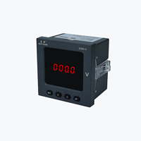 EASTSONG ES96-U Voltímetro Digital de CA Monofásico de 96 mm con LED Rojo, 100V 220V 380V, Medidor de Voltaje de Panel, RS485 Modbus RTU, Clase IP65