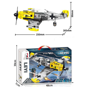 Bloque de construcción de caza de colección militar del ejército de la Fuerza Aérea personalizado al por mayor modelo ladrillo plástico alta calidad alemán Bf109 - Product Image 3