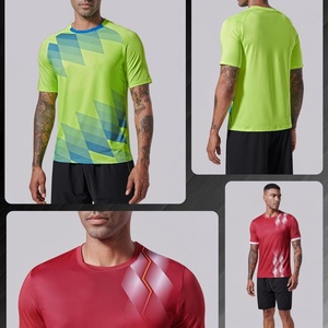 เสื้อยืดคอกลมถักสำหรับผู้ชาย แห้งเร็ว ระบายอากาศได้ดี เหมาะสำหรับออกกำลังกาย วิ่ง ฟิตเนส แขนสั้น ขายส่ง - Product Image 4