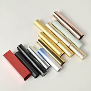 ภาชนะบรรจุเครื่องสำอางหลอดอลูมิเนียมและฝาปิดอลูมิเนียมหลอดลิปสติกทรงสี่เหลี่ยมอลูมิเนียมสีแดงสั่งทำจากโรงงาน - Product Image 3