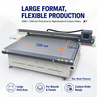Harga Pabrik Printer UV Format Besar + 2513 UV Flatbed + Mesin untuk Karton/Kaca/Stiker + Mesin Stiker Transparan