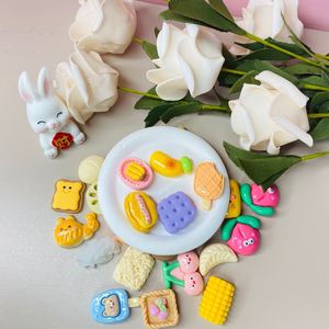 Juego de juguetes de comida en miniatura de resina para juego de simulación, accesorios de cocina, decoraciones artesanales de plástico 3D, para edades de 5 a 7 años - Product Image 4
