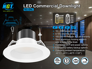 8 Inch LED Recessed Light Retrofit Lights for Ceiling 3960Lm High Brightness Selectable CCT 2700/3000/3500/4000/5000K - Product Image 3
